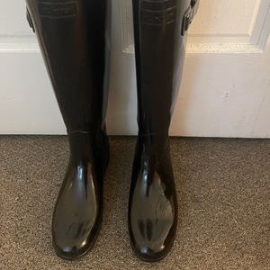 Women’s 7.5 Black Hunter tall rain boots
